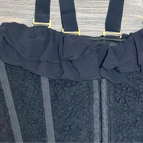 NWT $178 HAH Free People Seams Like A Princess Corset Small Top Noir Black Lace - Picture 10 of 16